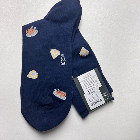 J.Crew Men's Thanksgiving Theme Graphic Design Trouser Socks Onesize - Picture 2 of 10